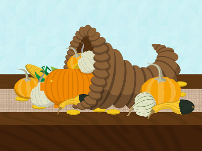 Cornucopia budget cornucopia dave ramsey fall holidays icon illustration pumpkin smartdollar squash thanksgiving vector