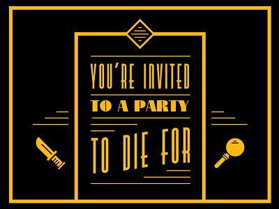 Murder Mystery Invitation art deco gatsby great icon illustration invitation murder mystery vector