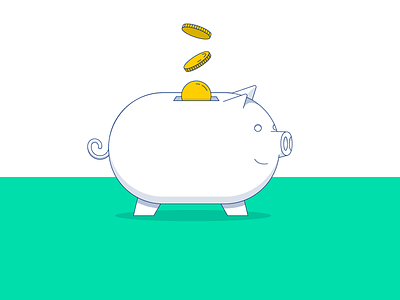 Style exploration debt icon illustration line art money nashville outline pig piggy bank savings style vector