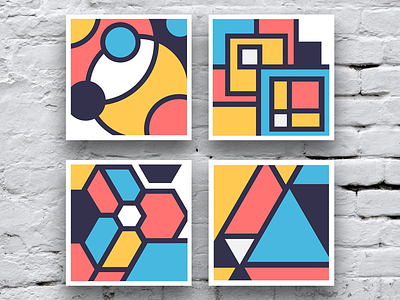 Patterns Prints abstract circles collection geometric icon illustration pattern shapes simple square triangle vector