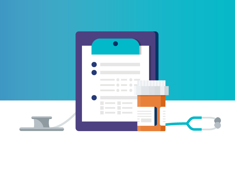 Physical Exam life insurance healthcare prescription illustrator after effects video explainer blog medical illustration icon vector