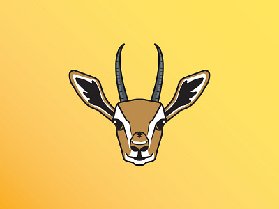 Gazelle animal dave ramsey debt gazelle icon illustration intense money run spot illustration vector