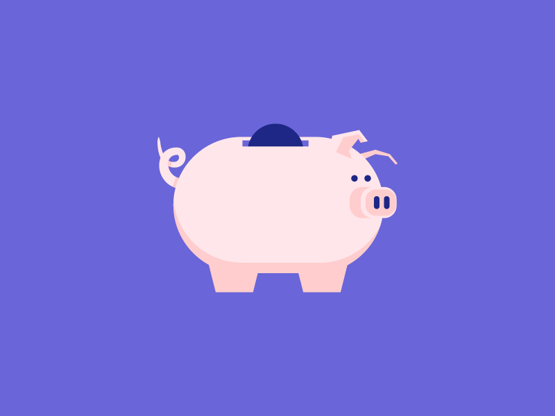 Piggy Bank snout animal piggy bank savings money coin pig illustration icon vector