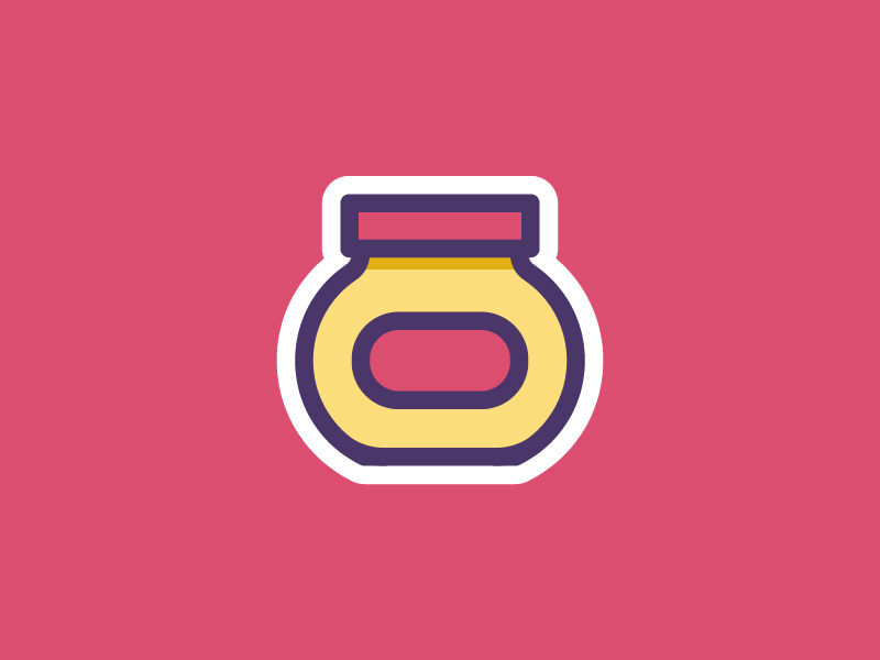 Mustard sauce sandwich ketchup mustard condiment food sticker illustration icon vector