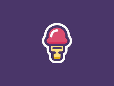 Ice Cream Cone cone dessert food ice cream icon illustration sticker sugar sweets treat vector