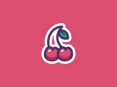 Cherries cherry eat food fruit icon illustration maraschino sticker vector