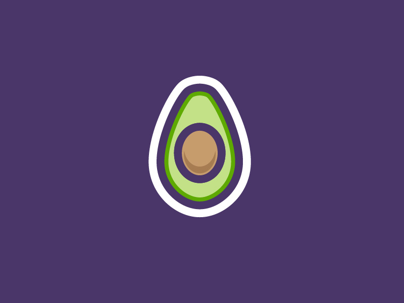 Avocado superfood vegetable green icon set sticker set guacamole sticker food illustration icon vector