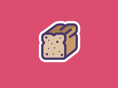 Bread bun icon icon set illustration loaf sandwich sliced bread sticker sticker set vector