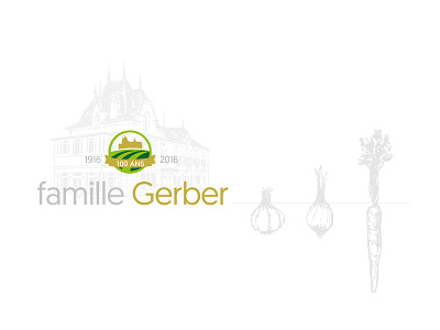 Gerber 100th Anniversary - family logo Illustration branding illustration logo