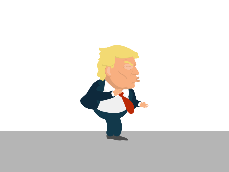 Flatdesign | Trump runner test flat game design illustration trump