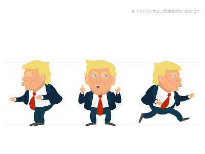 Trump - Character design, animation base animation character design illustration trump