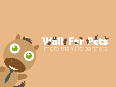 Wall For Pets - Visual Identity animals branding character design horse illustration pets visual identity