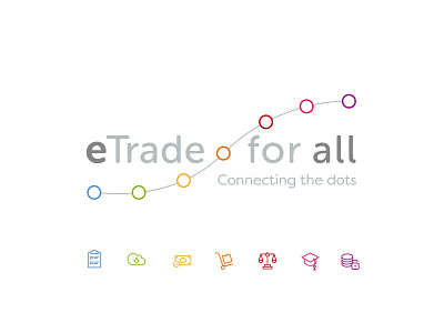 eTrade for all - logo design & branding branding colorful design icons linear logo platform sleek visual identity web