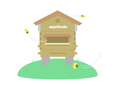 Our Bee Hive - Supporting the Bees! bee bee hive bio eco ecology hive honey illustration nature