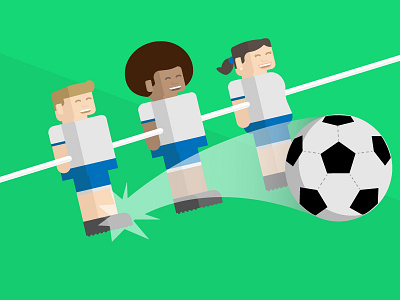 Table Football Tournament illustration animation babyfoot ball characters football green illustration sport table football