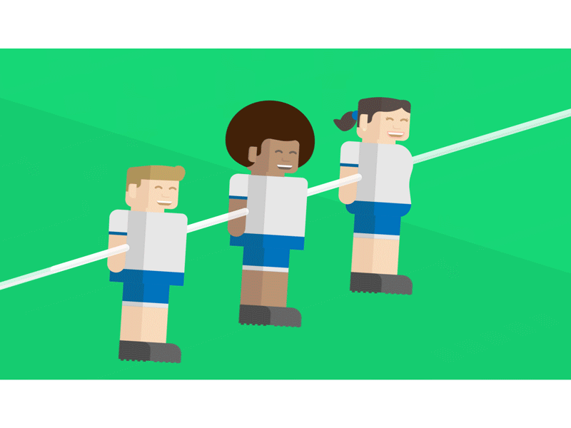 Table Football animation animation ball characters football fussball gif animated green illustration sport sports table football