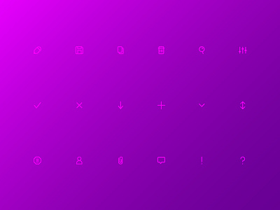 Simple Line Icon collection gradient grey icon icon collection line platform purple simple ui ui assets