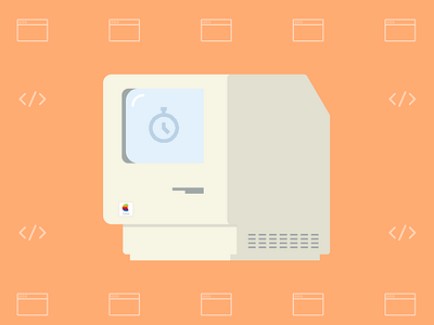 Macintosh - Computer Illustration colorful design computer flat design illustration imac macintosh old school tech company