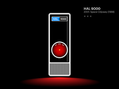 Hal 9000 - 2001 : A Space Odyssey artificial intelligence black and red hal 9000 ia illustration movies red robot space odyssey
