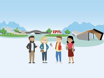 EPFL 50th Anniversary illustration for DHI