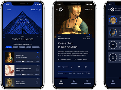 Museum app design for Codex app application cultural app experience design interface museum app ui ux design
