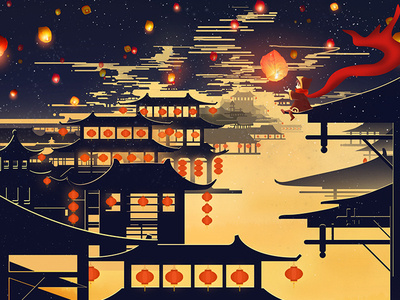 The background illustration is used during the Spring Festival