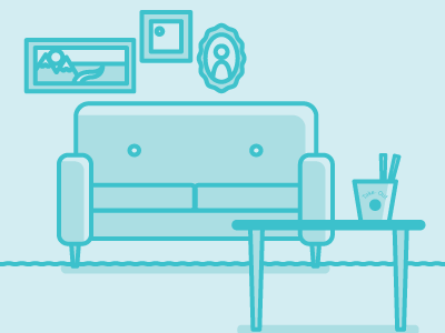 Work from Home couch home illustration wfh work from home