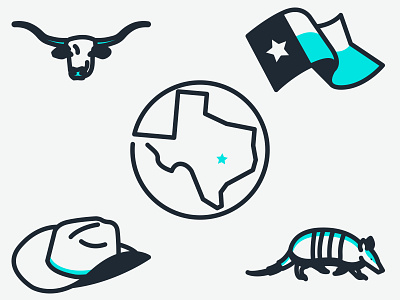 ʜᴏᴡᴅʏ ᴘᴀʀᴛɴᴇʀ 🐂 armadillo branding conference design cowboy flag iconography icons illustration illustrator longhorn texan texas tx