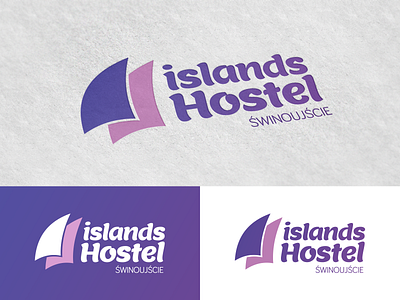 Logo 44 Islands Hostel boats brand branding design hostel islands logo sailboat sailing summer