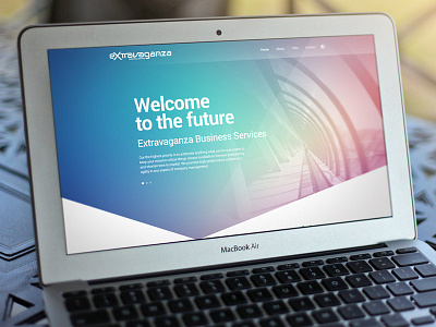 Extravaganza website design future gradient webiste