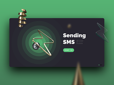 Sending SMS 3d illustration ui ux web