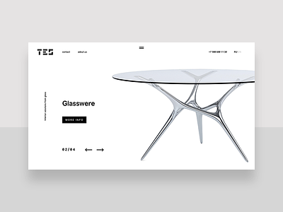 Website for TES desktop fullscreen minimal website