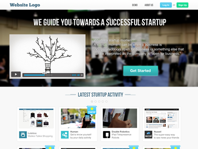 Website template for startup business