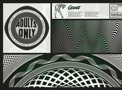 Stonner Leviathan Guilloche Bundle black dark design graphic bundle graphic design illustration stock art