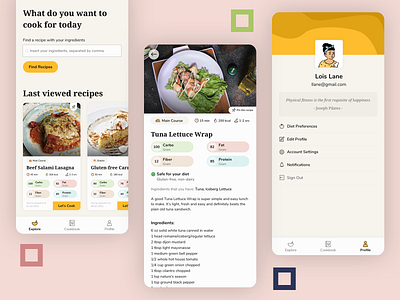 Recipe App - Pumpkin mobile app design recipe app ui ux