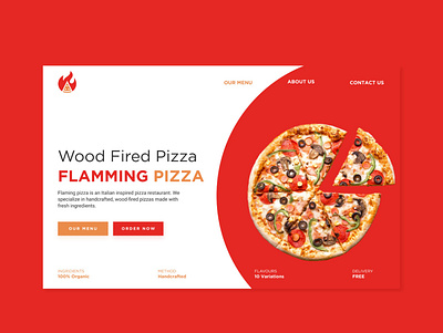 PIzza Restaurant Website Design adobe illustrartor adobe photoshop figma hero section landing page pizza restaurant ui design uxui web design web development website design wordpress