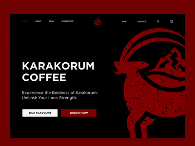 Karakorum Coffee Hero Section Design