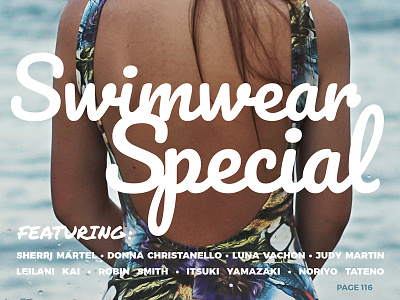 Swimwear Special design layout print typography