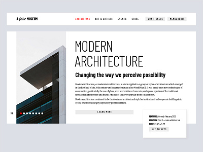 Modern Architecture desktop layout mobile ui web web design