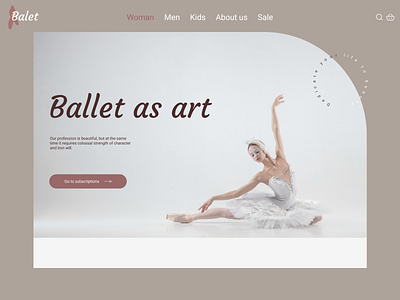 Ballet school ballet design logo ui ux uxui webdesign