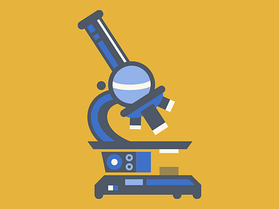 Microscope blue illustration microscope