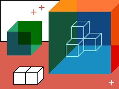 Virtualization cube illustration it virtualization