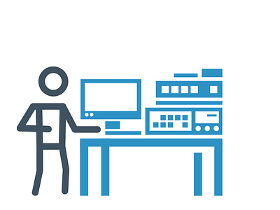 Home Lab flat illustration it lab monoline networking