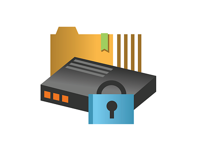 Little Secure File Server illustration it lock secure server