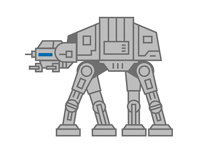 Flat-AT at at flat illustration star wars