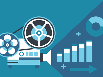 Year in Review - Looking back at 2016: by the numbers flat illustration projector