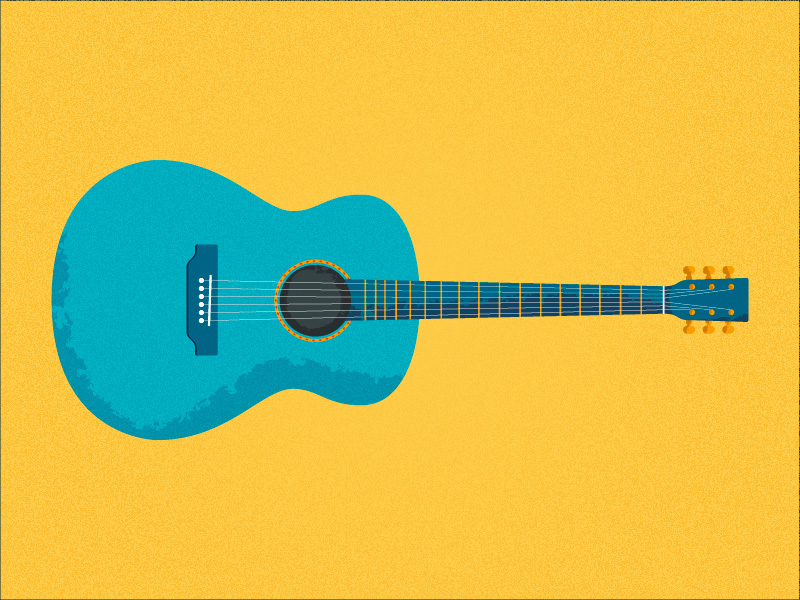 Blue Guitar by Avery Sauer on Dribbble