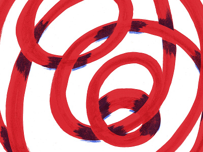 2019 03 02 - Red Blue abstract abstract art artoftheday brush continuous line design design feed design of the day designspiration draw drawing illustration montana markers pen texture thedesigntip true grit