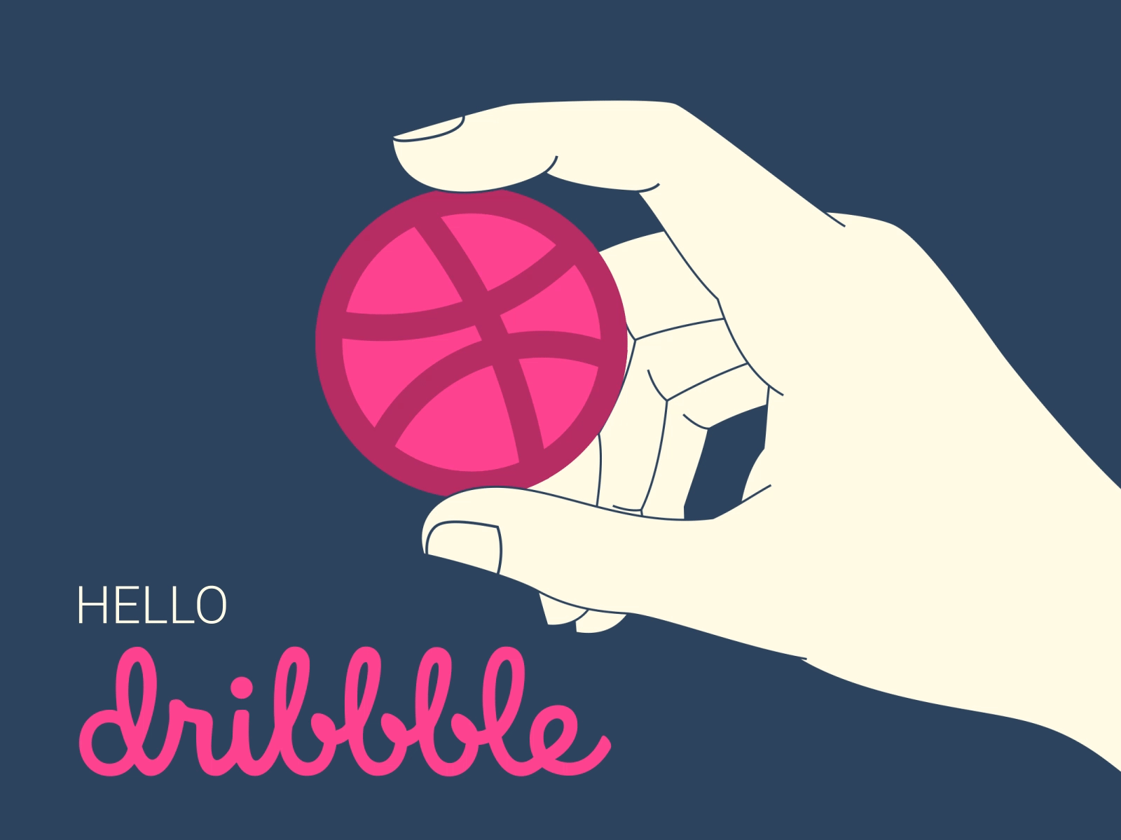 Hello Dribble ! 2d animation after effects animation anoop pc art clean design flat gif illustraion minimal motion graphics
