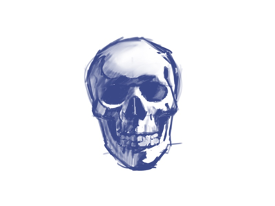 Death ever near art digital illustration painting skull